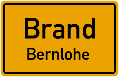 Ortsschild Brand Bernlohe