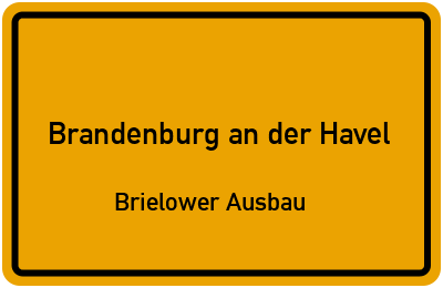 Straßenverzeichnis Brandenburg an der Havel Brielower Ausbau