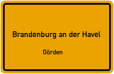 Straßenverzeichnis Brandenburg an der Havel Görden