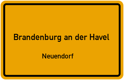 Straßenverzeichnis Brandenburg an der Havel Neuendorf