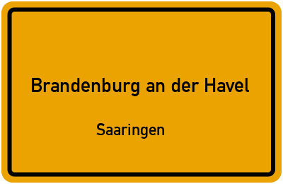 Straßenverzeichnis Brandenburg an der Havel Saaringen
