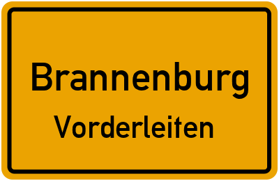 Ortsschild Brannenburg Vorderleiten