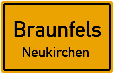 Ortsschild Braunfels Neukirchen