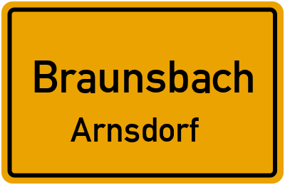 Straßenverzeichnis Braunsbach Arnsdorf