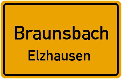 Ortsschild Braunsbach Elzhausen