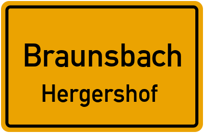 Straßenverzeichnis Braunsbach Hergershof