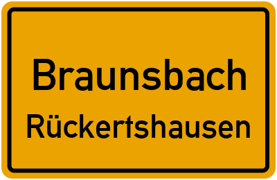 Straßenverzeichnis Braunsbach Rückertshausen