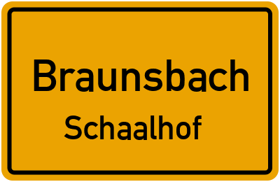 Straßenverzeichnis Braunsbach Schaalhof