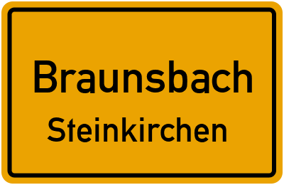 Ortsschild Braunsbach Steinkirchen