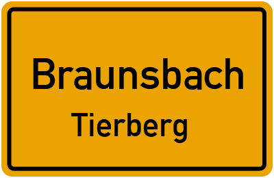 Straßenverzeichnis Braunsbach Tierberg