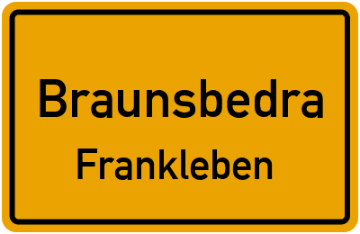 Straßenverzeichnis Braunsbedra Frankleben