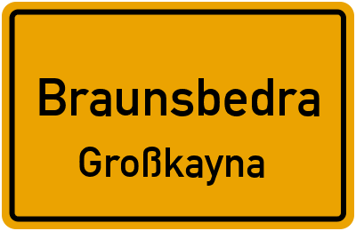 Straßenverzeichnis Braunsbedra Großkayna