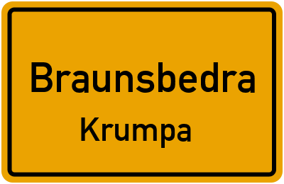 Straßenverzeichnis Braunsbedra Krumpa