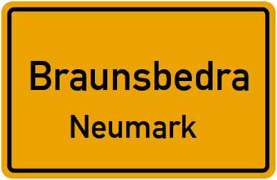Straßenverzeichnis Braunsbedra Neumark