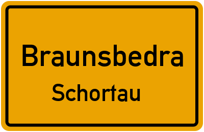 Straßenverzeichnis Braunsbedra Schortau