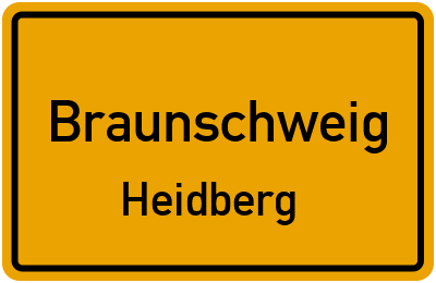 Ortsschild Braunschweig Heidberg