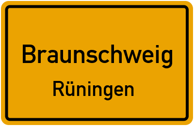 Ortsschild Braunschweig Rüningen