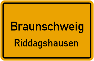 Ortsschild Braunschweig Riddagshausen