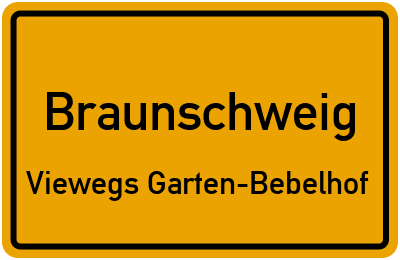 Straßenverzeichnis Braunschweig Viewegs Garten-Bebelhof
