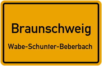 Straßenverzeichnis Braunschweig Wabe-Schunter-Beberbach