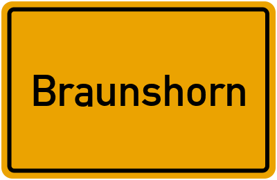 Ortsschild von Gemeinde Braunshorn in Rheinland-Pfalz