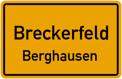 Straßenverzeichnis Breckerfeld Berghausen