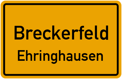 Ortsschild Breckerfeld Ehringhausen