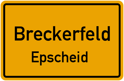 Ortsschild Breckerfeld Epscheid