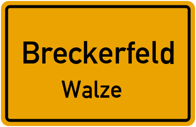 Straßenverzeichnis Breckerfeld Walze