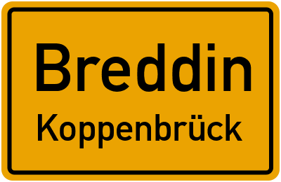 Straßenverzeichnis Breddin Koppenbrück