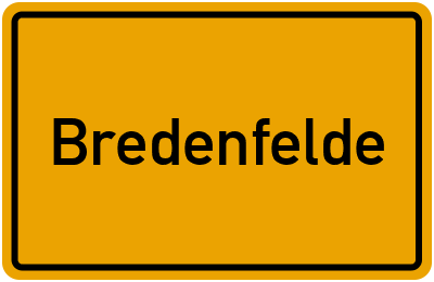 Ortsschild von Bredenfelde in Mecklenburg-Vorpommern