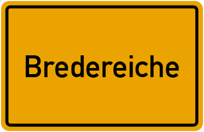 Ortsschild von Bredereiche in Brandenburg