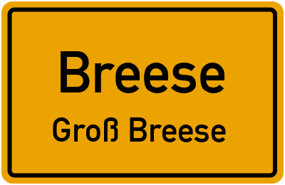 Straßenverzeichnis Breese Groß Breese