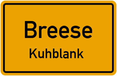 Straßenverzeichnis Breese Kuhblank