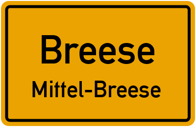 Straßenverzeichnis Breese Mittel-Breese