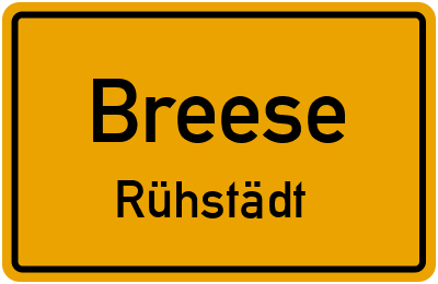 Straßenverzeichnis Breese Rühstädt
