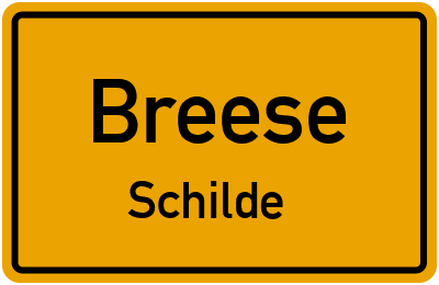 Straßenverzeichnis Breese Schilde