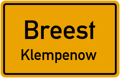 Straßenverzeichnis Breest Klempenow