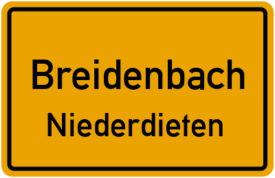 Straßenverzeichnis Breidenbach Niederdieten