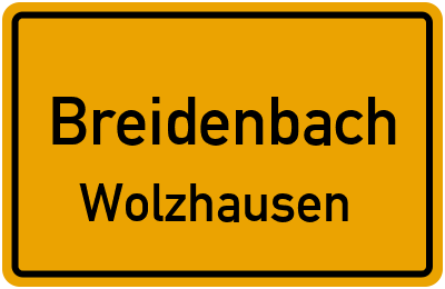 Ortsschild Breidenbach Wolzhausen