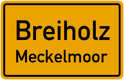 Straßenverzeichnis Breiholz Meckelmoor
