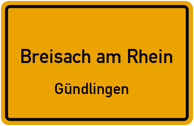 Straßenverzeichnis Breisach am Rhein Gündlingen