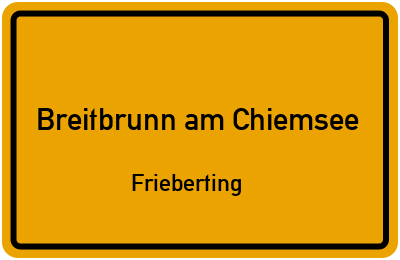 Straßenverzeichnis Breitbrunn am Chiemsee Frieberting