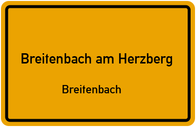 Straßenverzeichnis Breitenbach am Herzberg Breitenbach