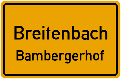 Straßenverzeichnis Breitenbach Bambergerhof