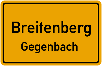 Ortsschild Breitenberg Gegenbach