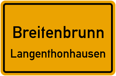 Straßenverzeichnis Breitenbrunn Langenthonhausen