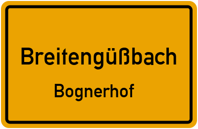Straßenverzeichnis Breitengüßbach Bognerhof