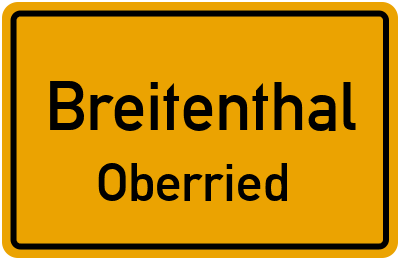 Ortsschild Breitenthal Oberried
