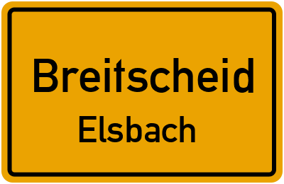 Straßenverzeichnis Breitscheid Elsbach